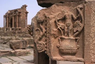 Architectural fragment with carved decoration, Sertius Market, High Imperial Period